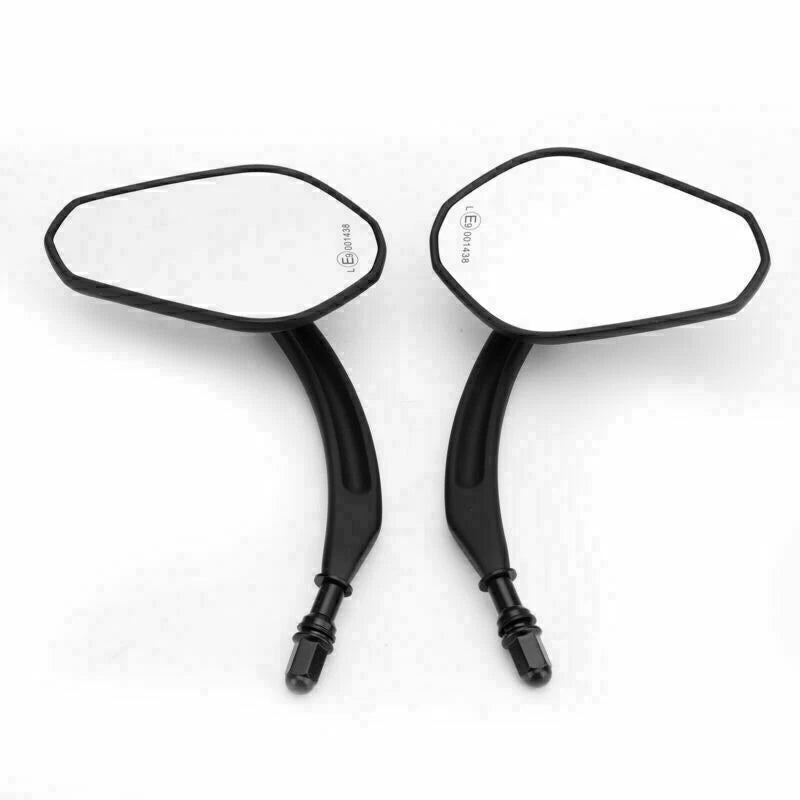 Black Classic Long Stem Motorcycle Mirrors for Cruiser Dyna (T9)