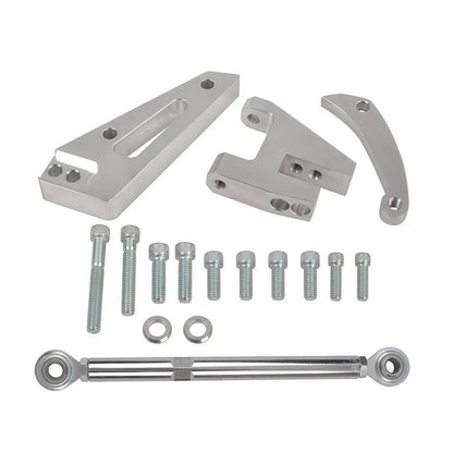 Polished Billet Alternator Bracket Kit for Chevy Small Block For SBC 350 SWP
