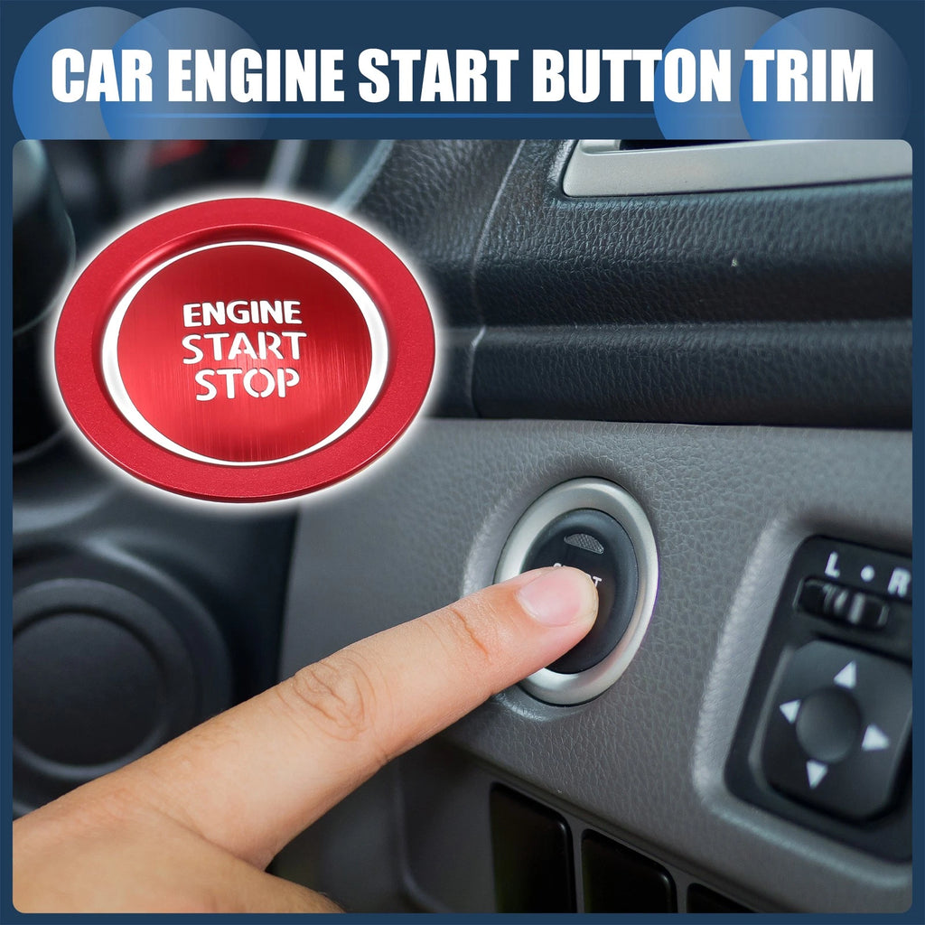 Engine Start Stop Button Cover Set Replace for Toyota Alphard 30 Series Red (2015–2024)