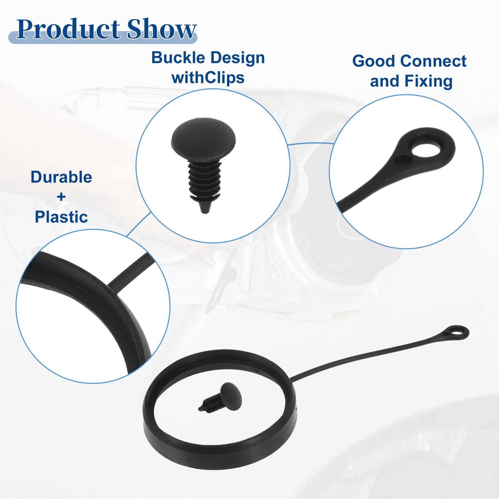 Fuel Tank Cap Tether Rope Replacement 2 Pcs for Mercedes-Benz E320 (2003–2009)