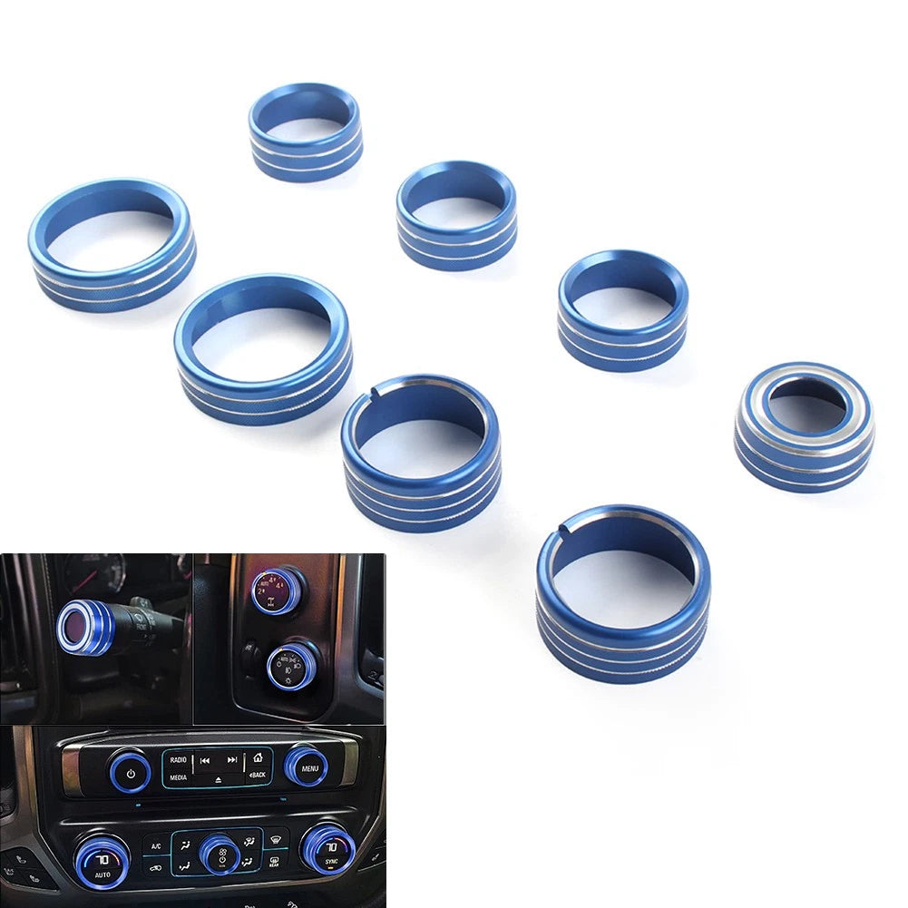 Air Conditioner Switch Button Knob Trim For Chevrolet Silverado For GMC Blue