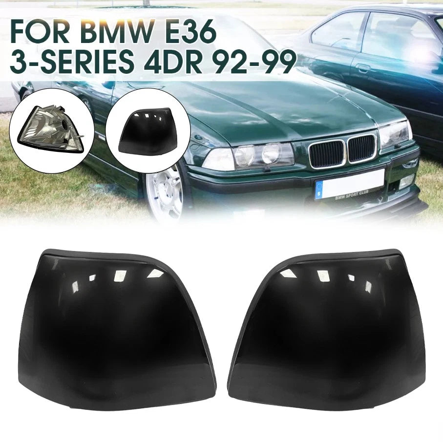 Smoked Parking Corner Signal Lights Pair for BMW E36 3-Series (1992–1999)