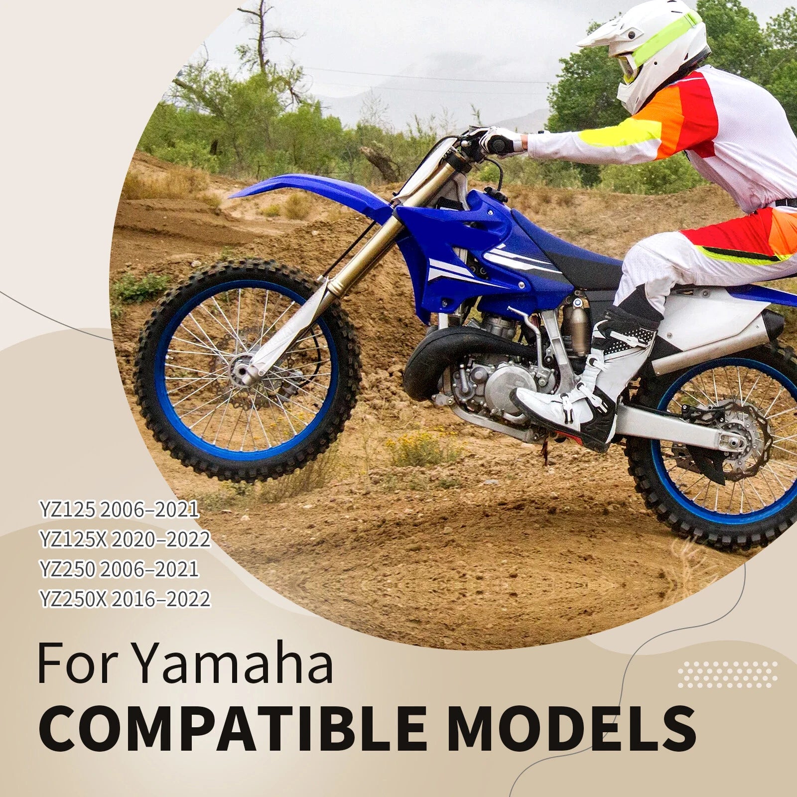 2X Blue Radiator Louvers Guards for Yamaha YZ125 YZ125X YZ250 YZ250X (2006–2022)