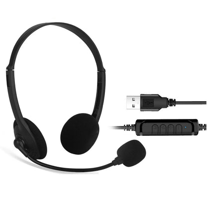 USB headset with clear chat microphone for office use