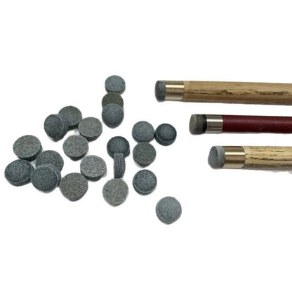 50 Pack Cowhide Billiard Tips for Cue Maintenance