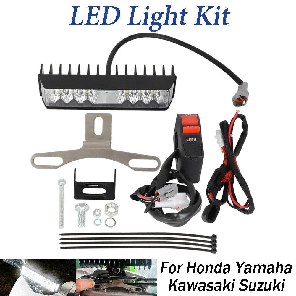LED Headlight Light Bar Kit for Honda CRF250R CRF450R (2003–2008)