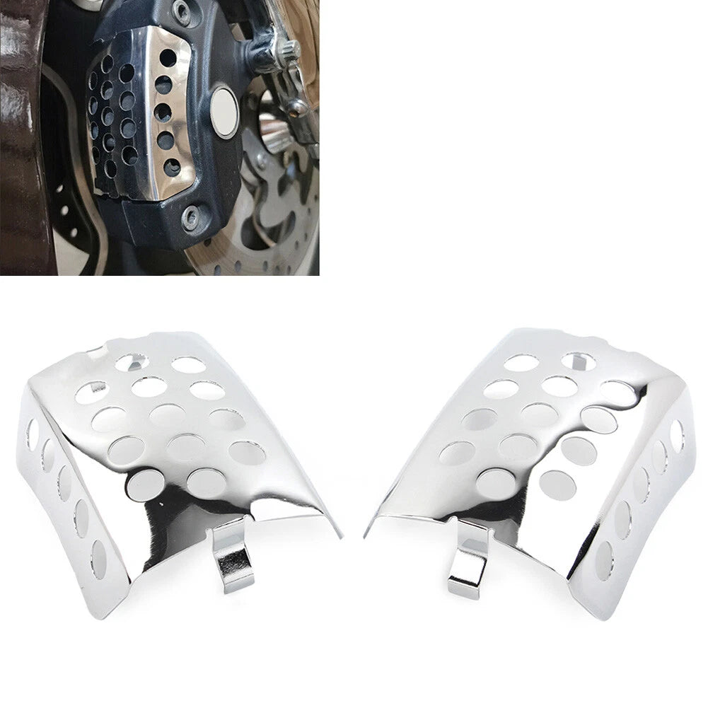 Caliper Screen Insert Guard Cover Motor Chrome For Harley CVO Road Electra Glide