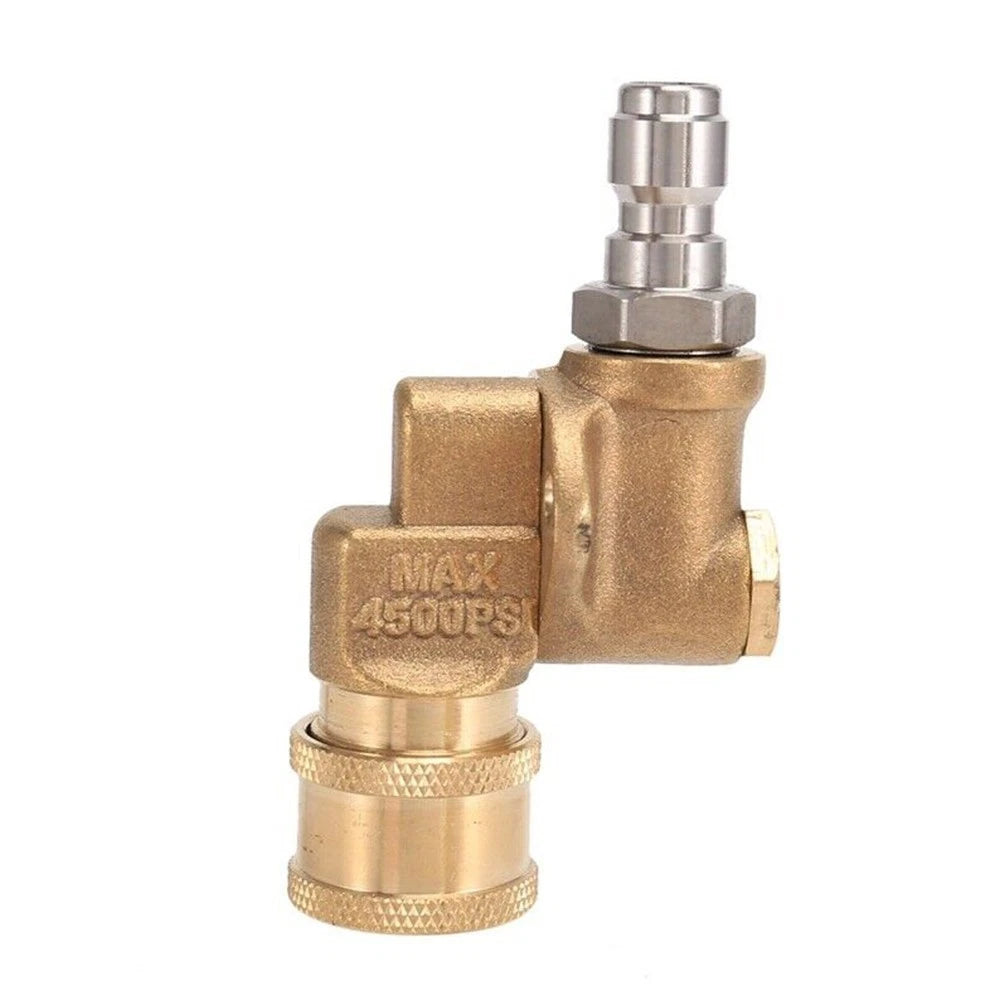 Connecting-Pivoting Coupler for Pressure Washer Spray Nozzle