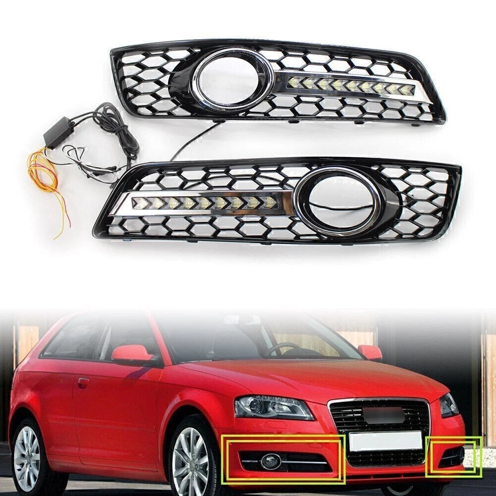 Fog Light Lamp Cover Grill for Audi A3 8P (2009–2013)