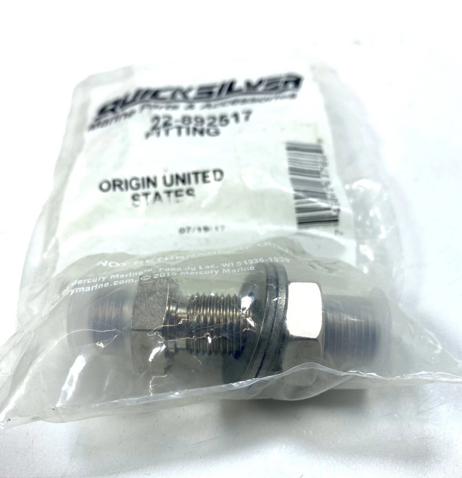 Quicksilver Bulk Head Fitting for (22-892517)