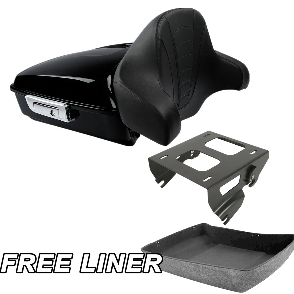 Chopped Trunk Backrest Pad for Harley Road Glide (2014–2026)