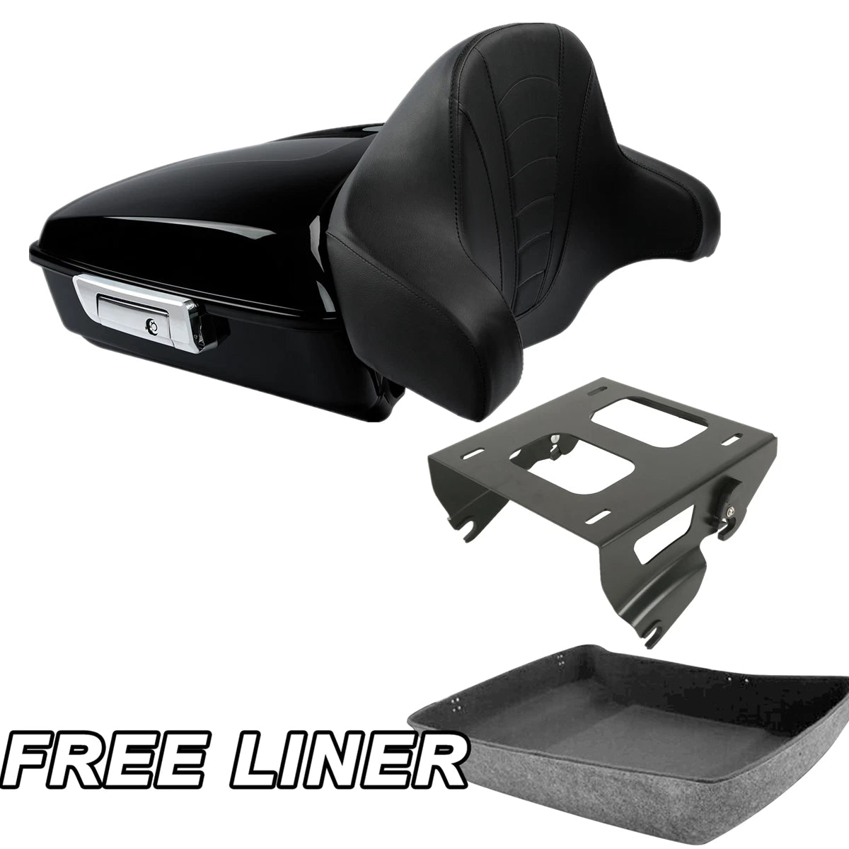 Chopped Trunk Backrest Pad for Harley Road Glide (2014–2026)