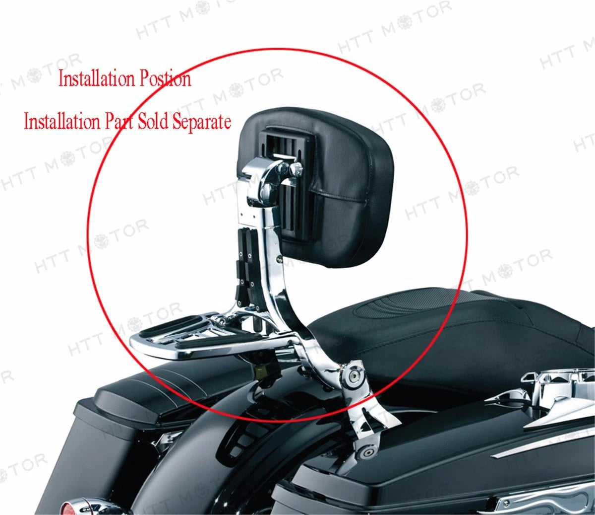 Chrome Back Rest for Harley Touring FLH FL (2014–2023)