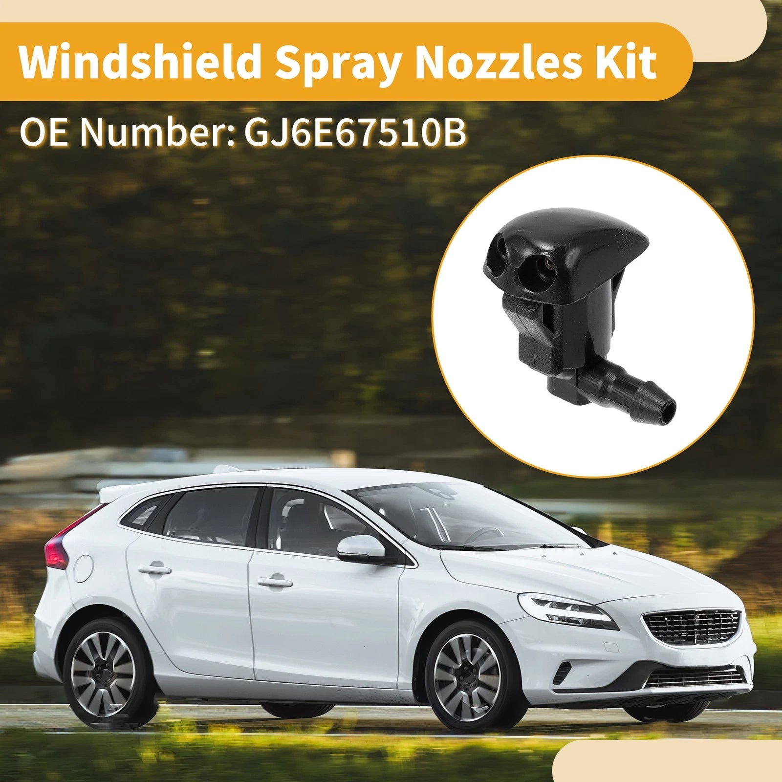 Windshield Washer Nozzle Kit Replacement for Mazda 5 Grand Touring (2012–2017)