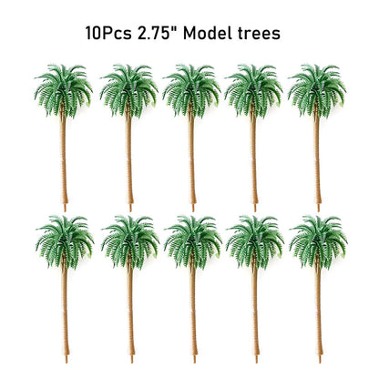 10pcs 2.75" Coconut Palm Trees for Garden Park Landscape Decor