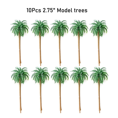 10pcs 2.75" Coconut Palm Trees for Garden Park Landscape Decor