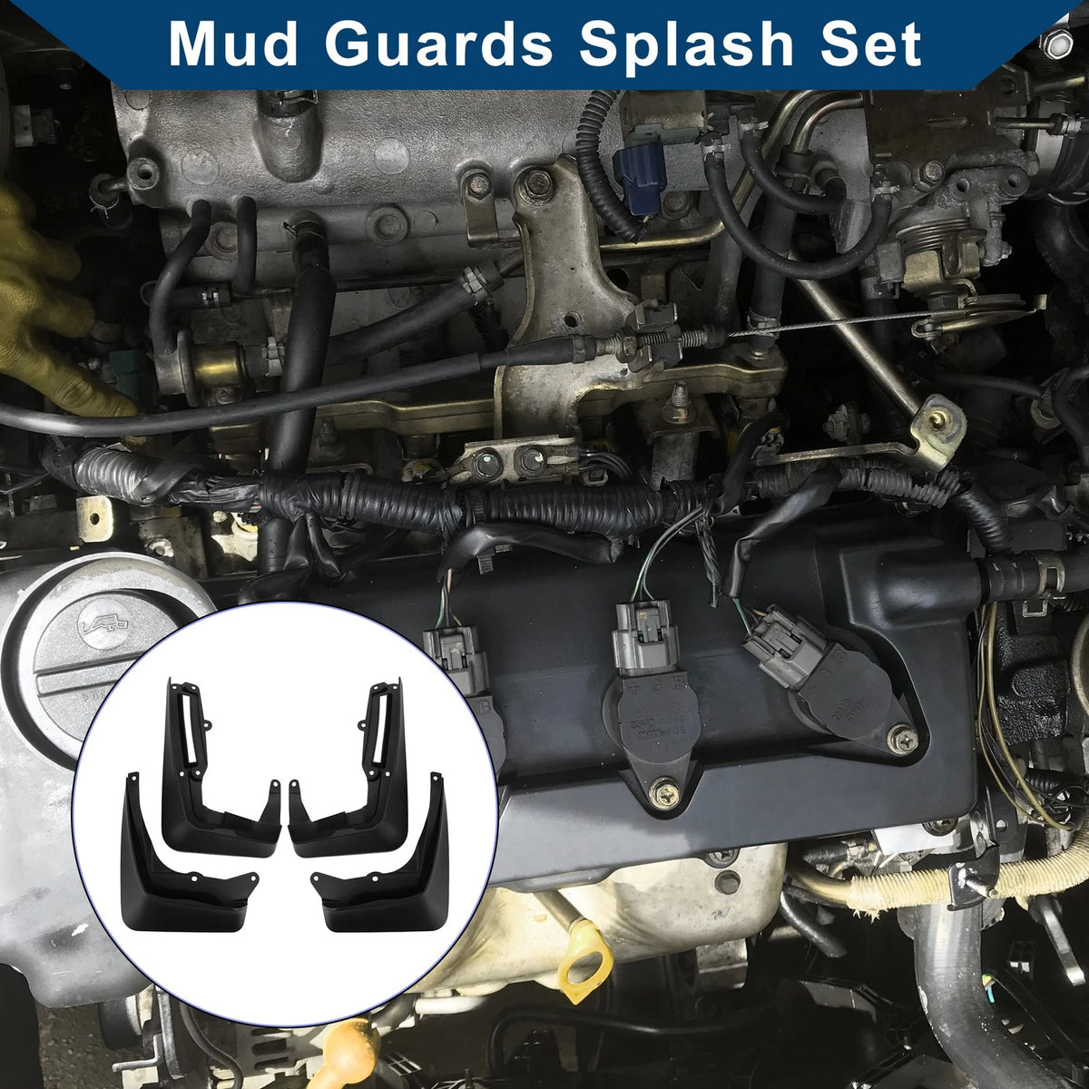 Mud Flaps Splash Guards 1 Set for Mercedes-Benz GLE Coupe (2020–2023)