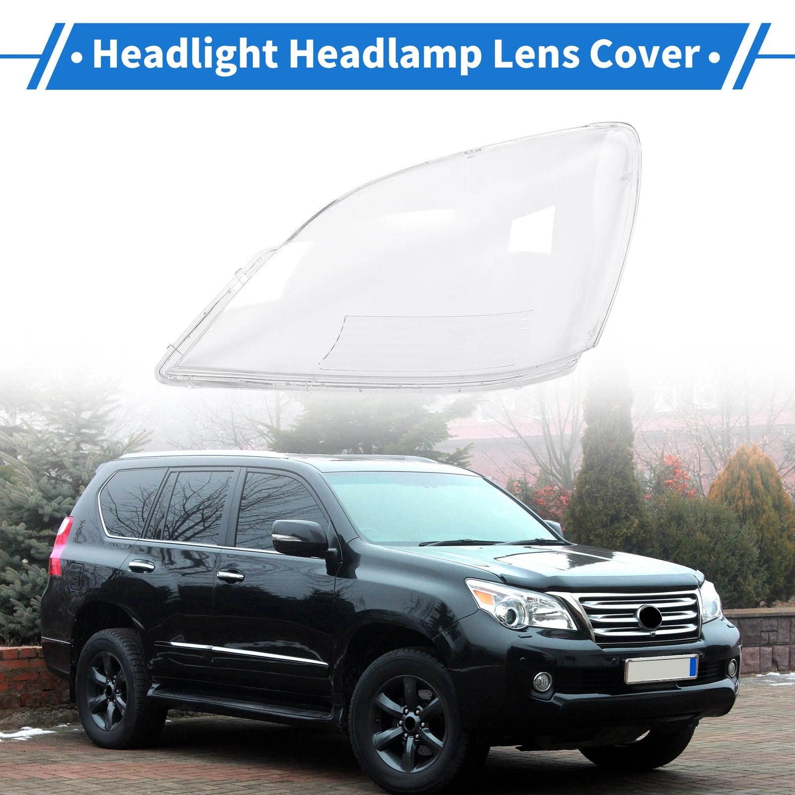 Headlight Lens Cover Front Left Replacement for Lexus GX470 (2003–2009)