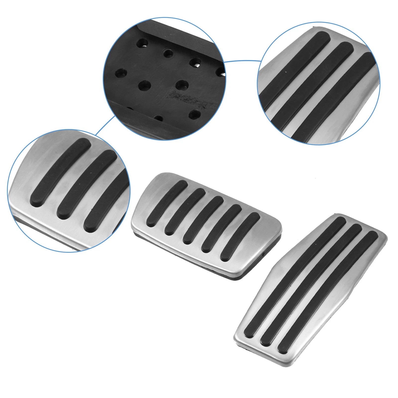 Brake Gas Accelerator Pedal Covers Replacement Set for Cadillac Buick (2010–2020)