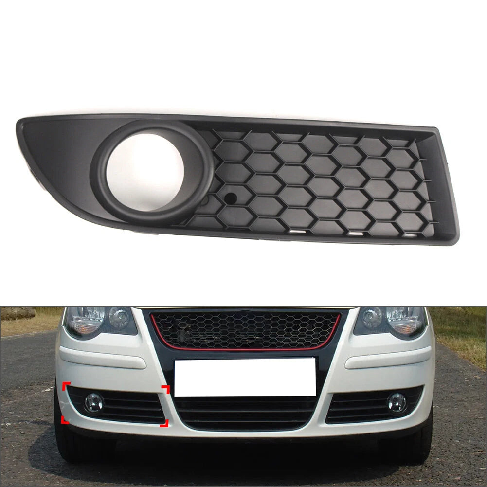 Front Lower Bumper Fog Light Grille Cover Right Side for VW Polo (2005–2009)