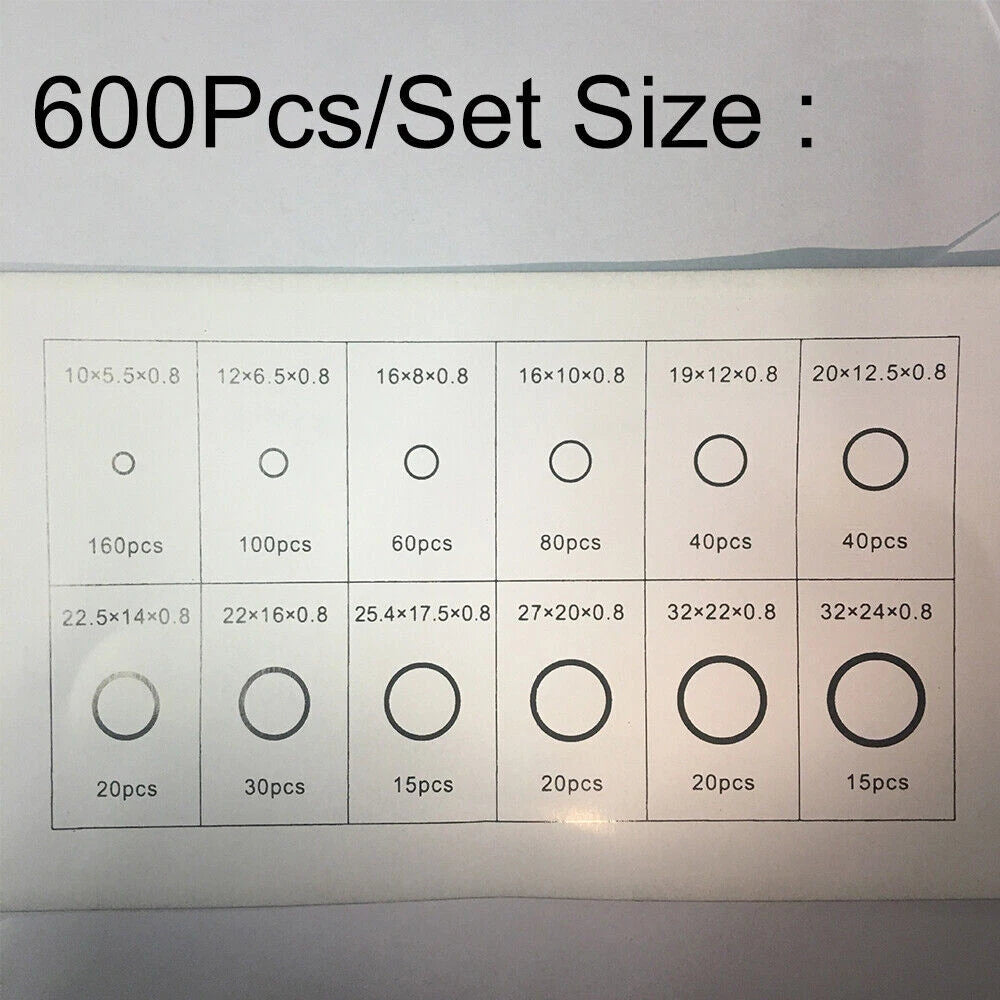 600Pcs Assorted Fiber Flat Washer Kit for Various Applications