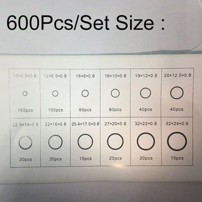 600Pcs Assorted Fiber Flat Washer Kit for Various Applications