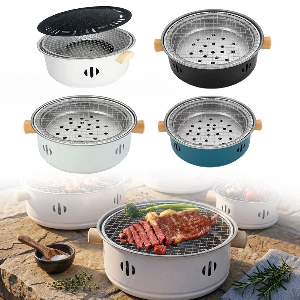 Charcoal Grill with Non-Stick Grate for Outdoor Cooking