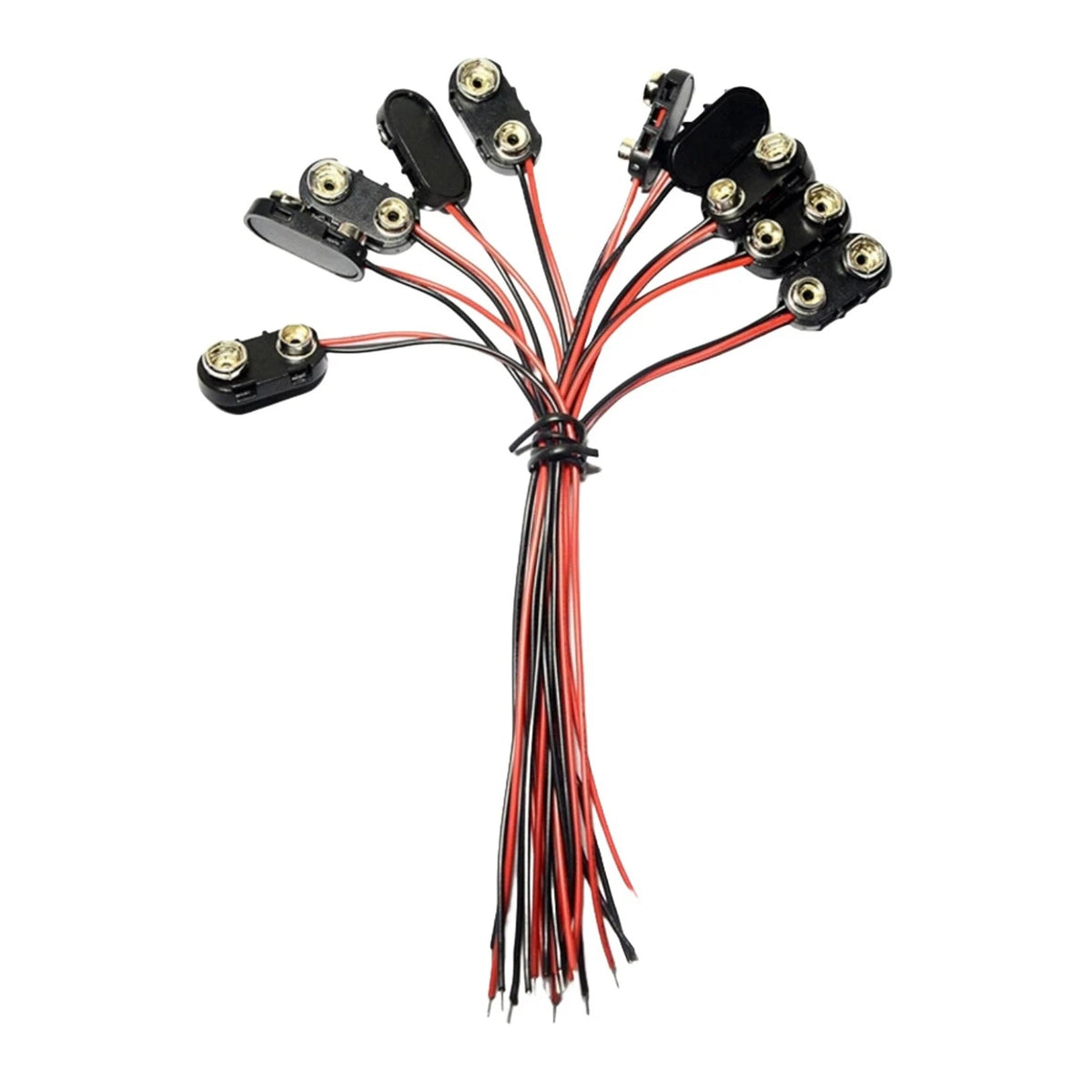 10PCS 9V Battery I-Type Clip Connector for Electronics