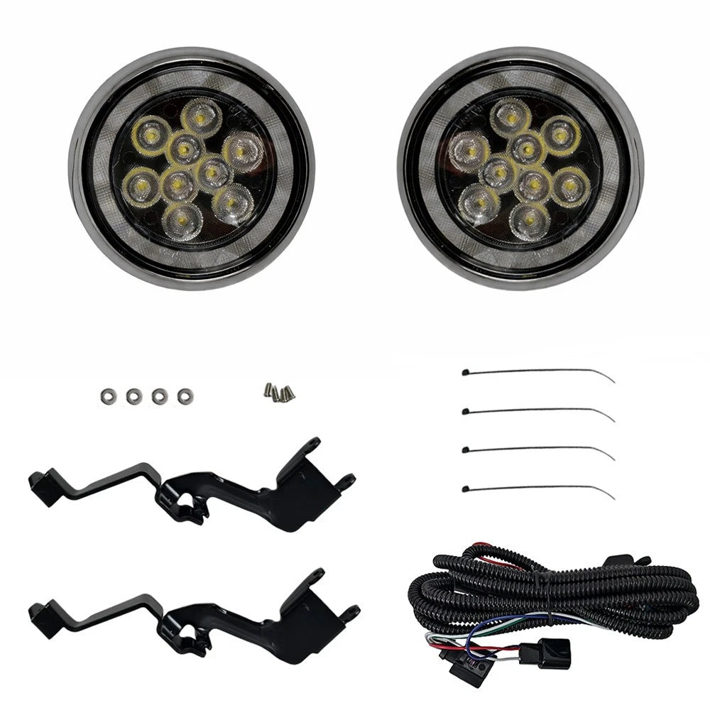 2X LED White Halo DRL Rally Lights for MINI Cooper R55 R56 R57 R58 R59 (2007–2015)