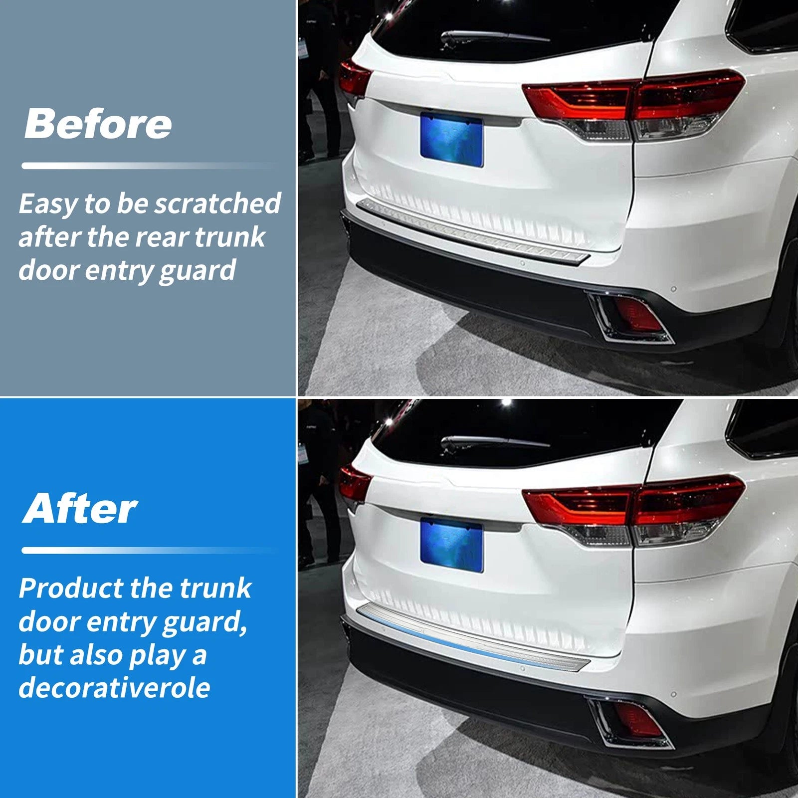 Rear Bumper Guard Protector for Toyota Highlander (2015–2019)