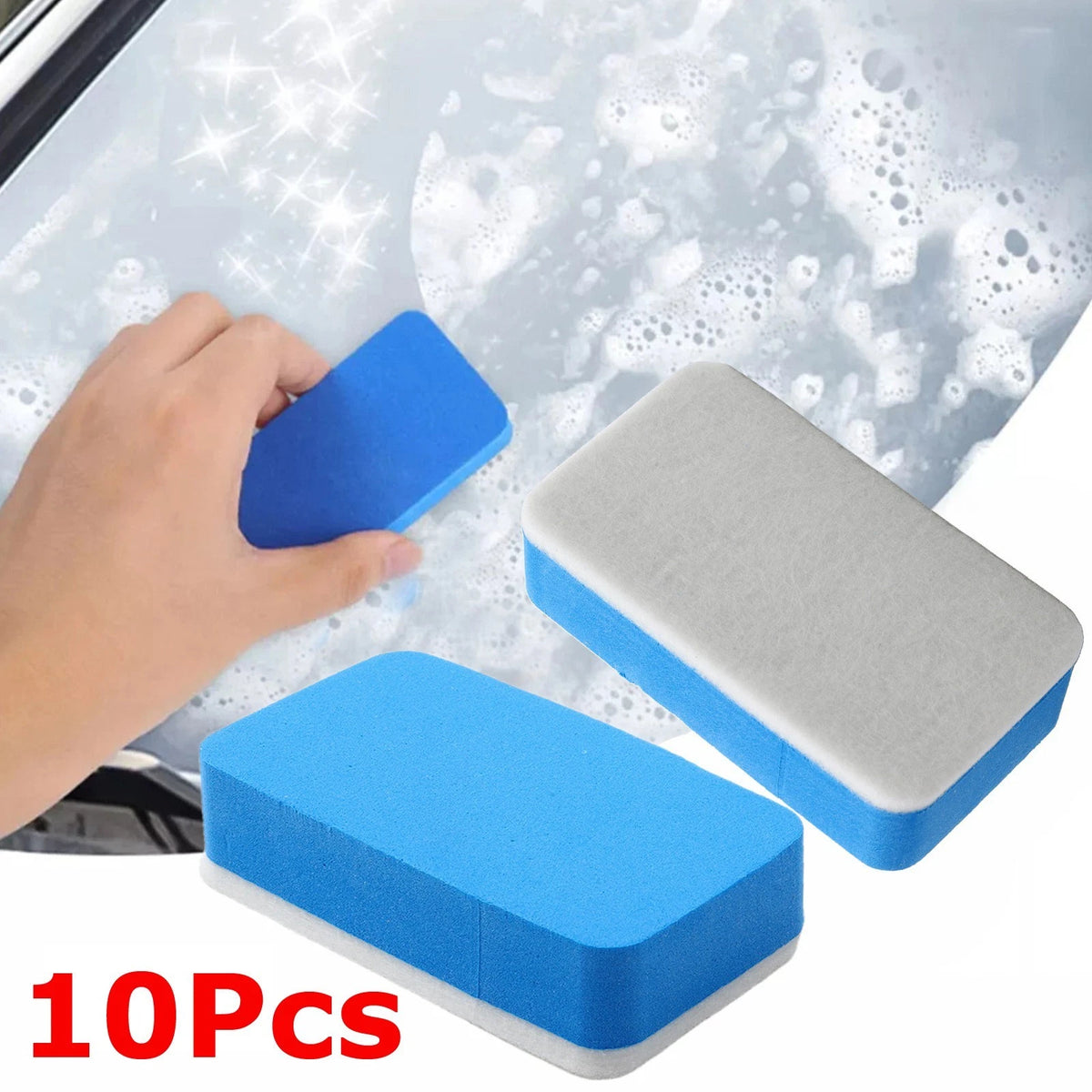 10 Count Windshield Polishing Sponge for Car Glass Cleaning