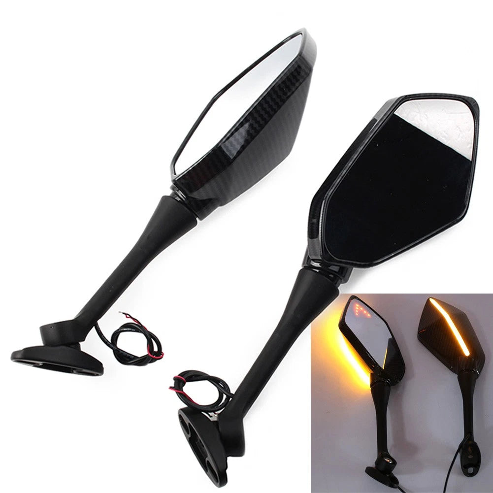 LED Turn Signal Side Mirrors for Honda CBR600RR CBR1000RR (2004–2007)