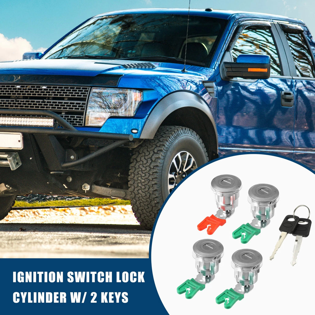 Door Lock Cylinder Lock Set with Keys for Ford Econoline E150 E250 (1997–2018)