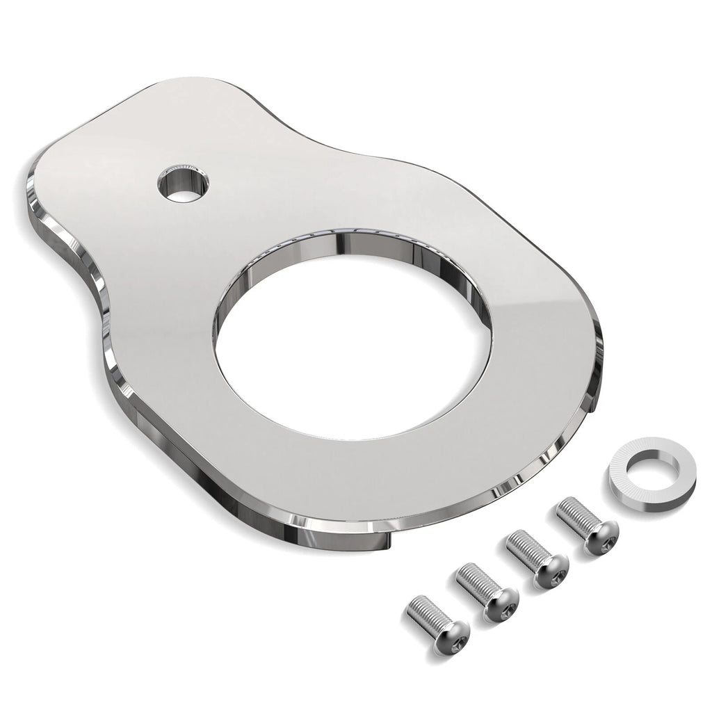 Chromed Ignition Switch Relocation Bracket for Harley Street Glide (2014–2023)