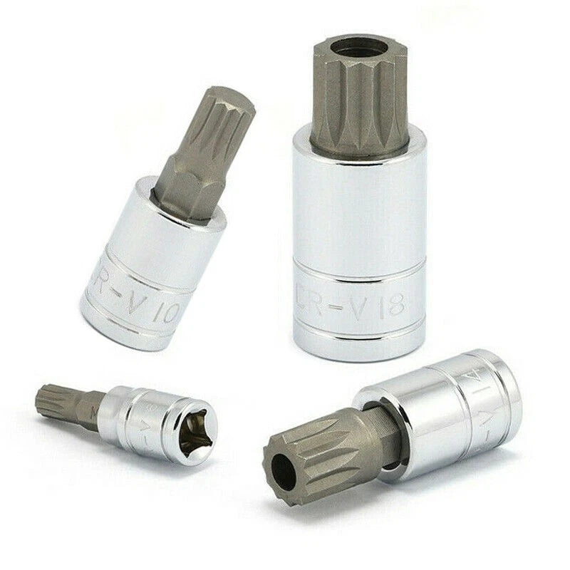 10pcs XZN 12 Point Triple Square Drill Bit Socket Set for Mercedes