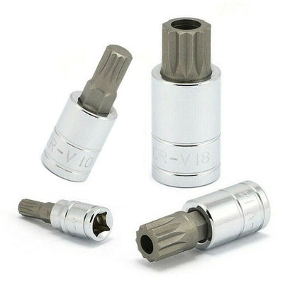 10pcs XZN 12 Point Triple Square Drill Bit Socket Set for Mercedes