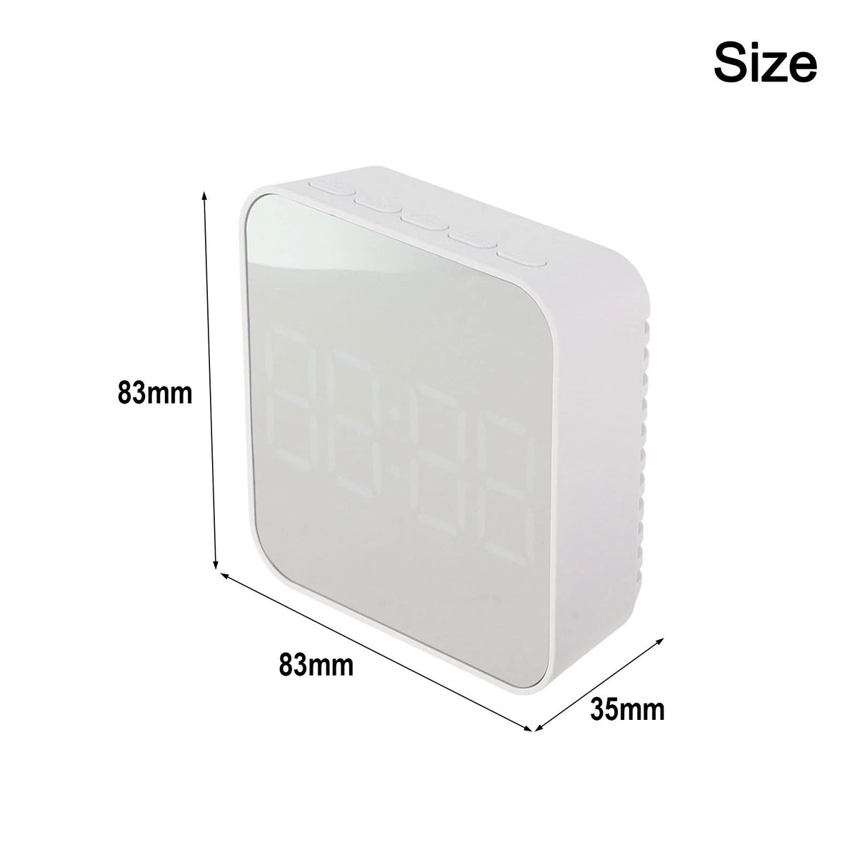 Digital Alarm Clock with Large LED Display and Snooze Function