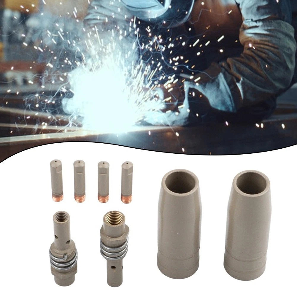 8PCS MIG Welding Replacement Parts for 15AK Torch Non-Stick Coating