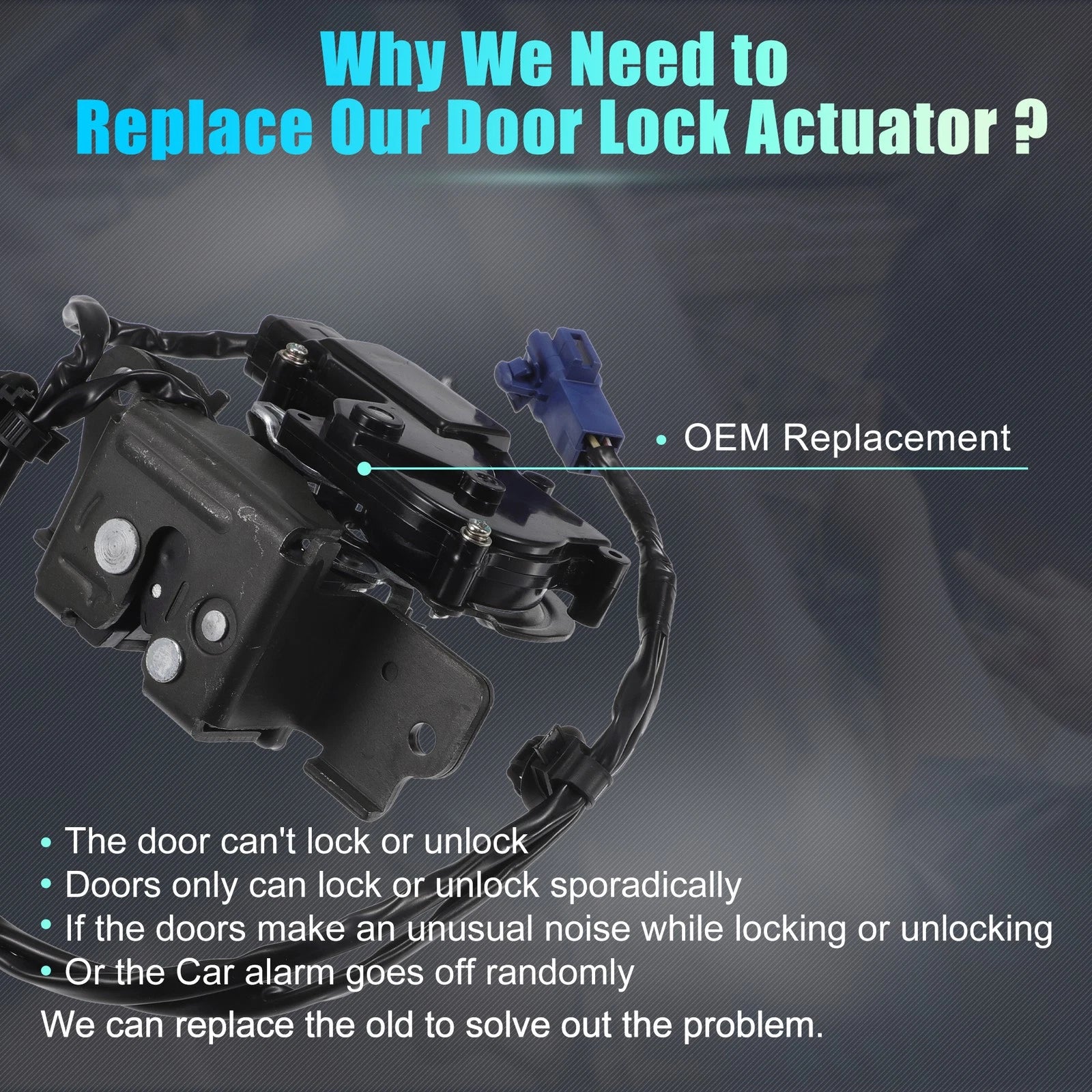 Rear Liftgate Door Lock Actuator with Cable for Toyota Prius (2010–2015)