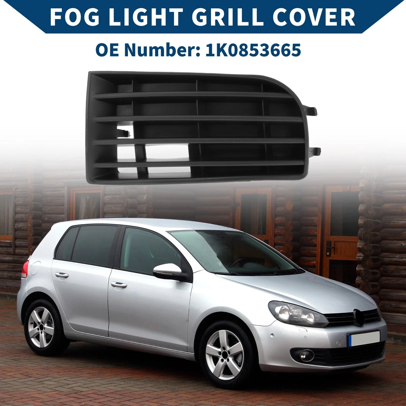 Front Left Fog Light Grill Replacement for Volkswagen Golf (2005–2009)