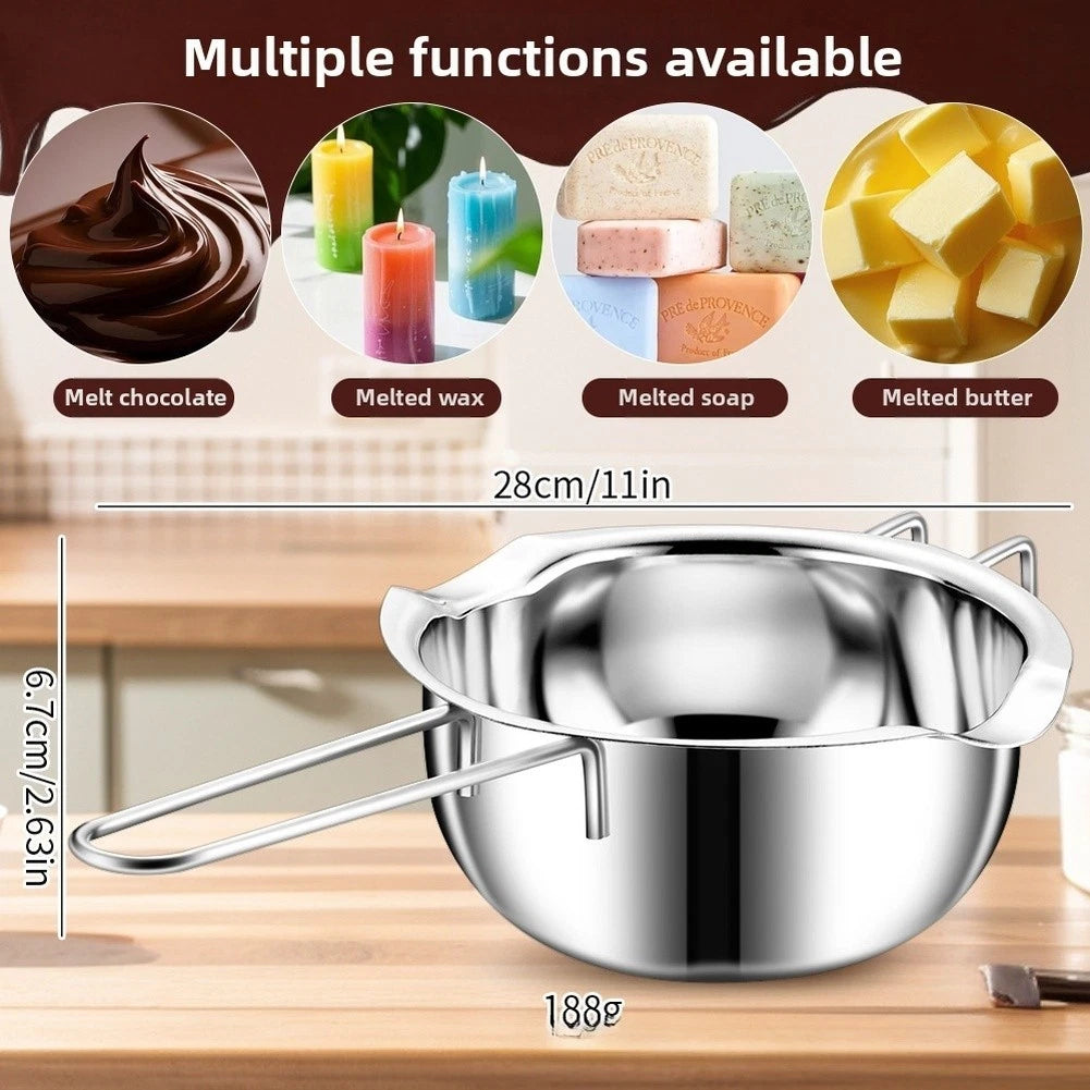 Stainless Steel Chocolate Melting Pot for Kitchen Multi Use