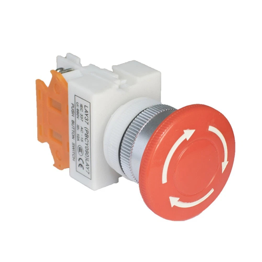 Mushroom Head Safety Stop Switch 22mm Red for Control Panel