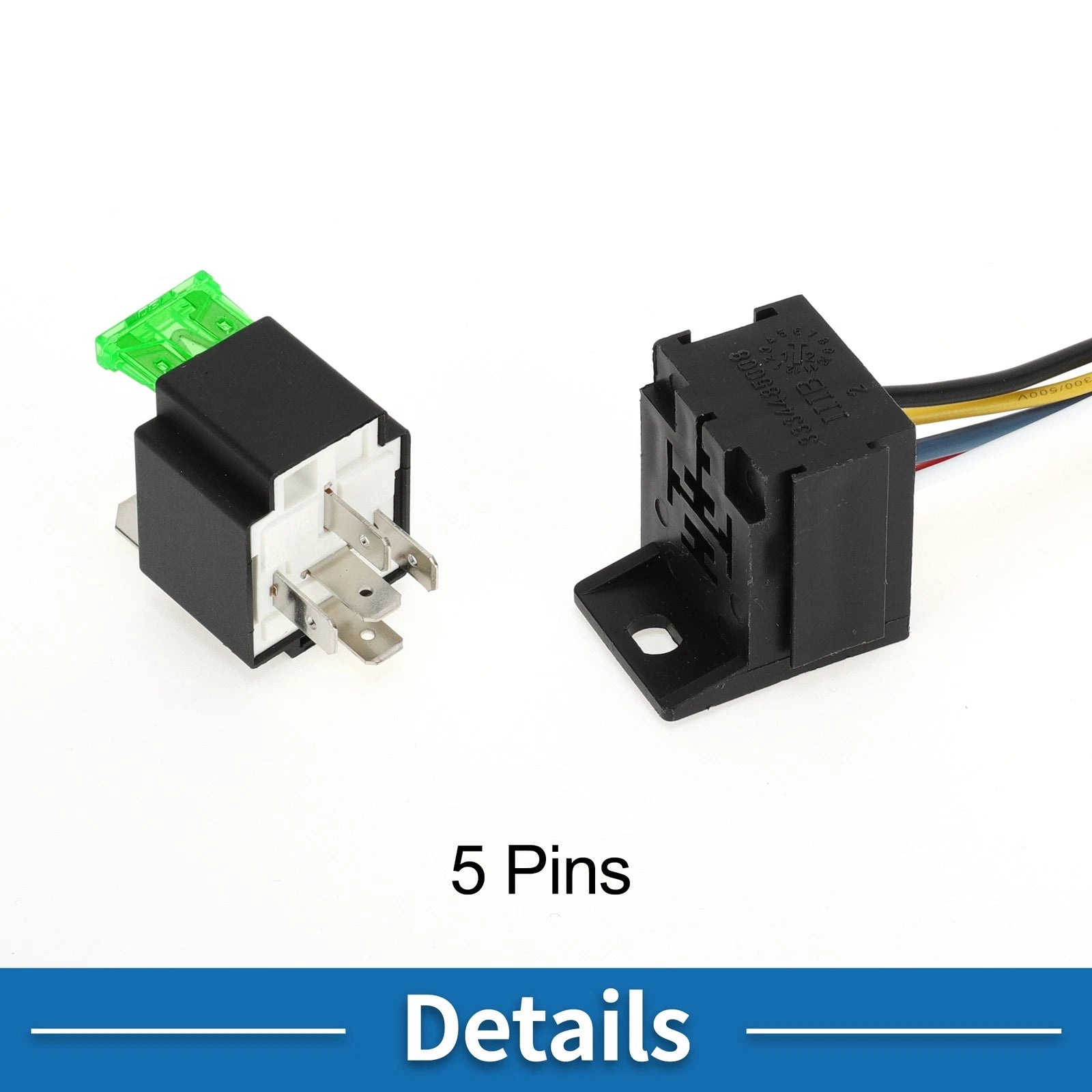 5 Pcs 5-Pin 24V 30A Waterproof Auto Relay with Harness for