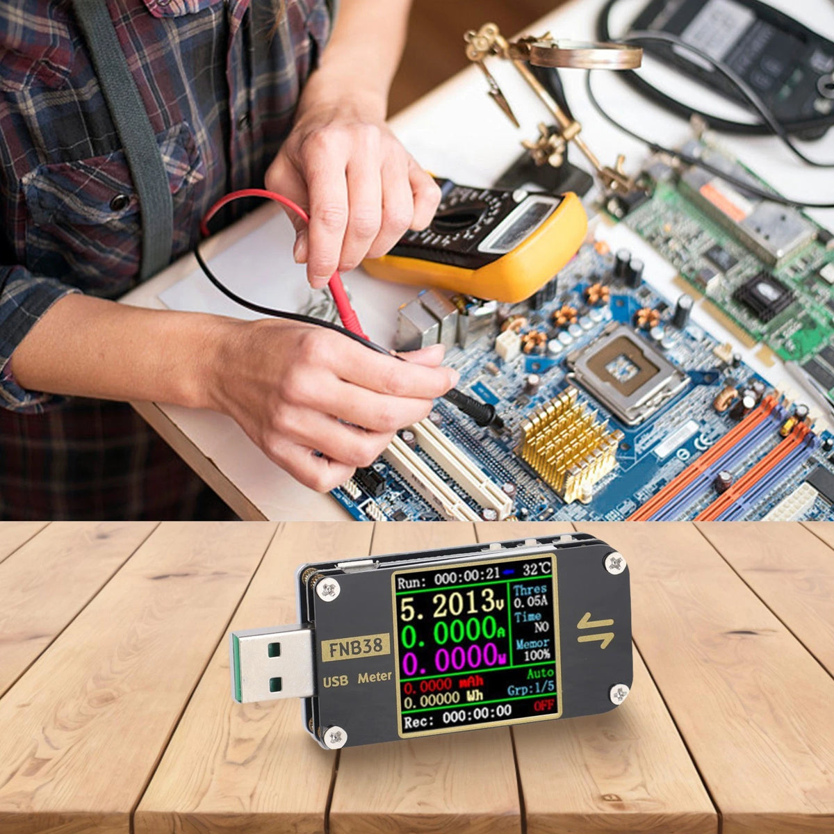 Precise USB Tester with Load Measurement for Universal Use