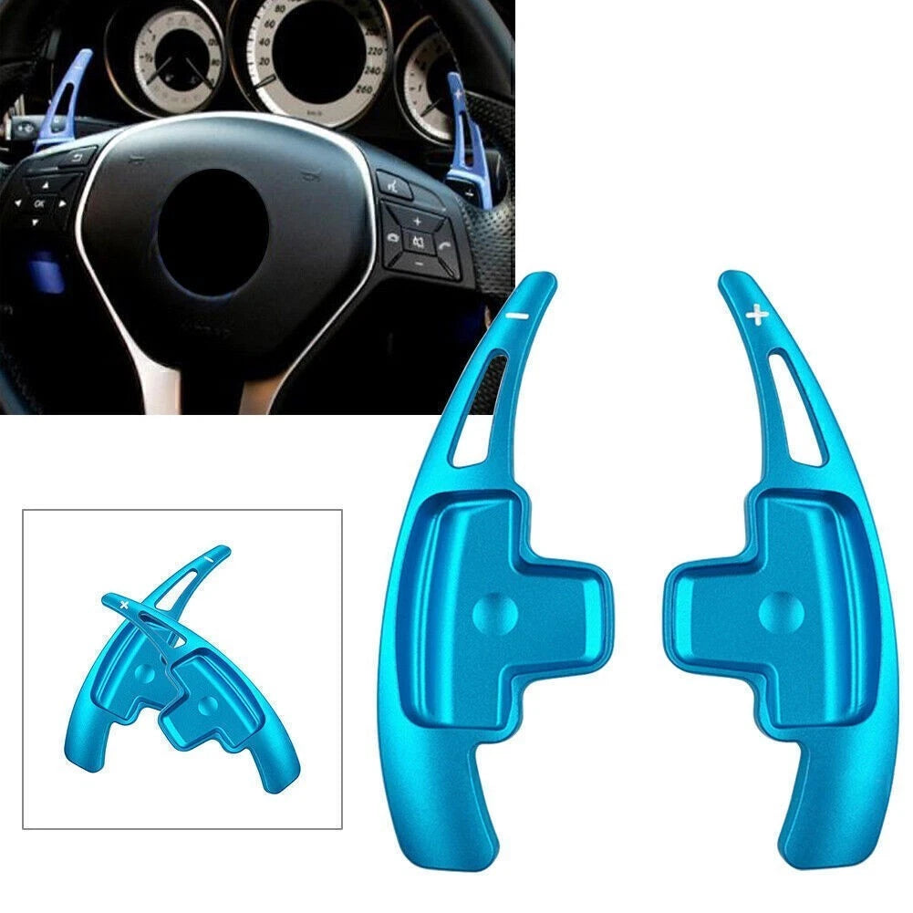 Shift Paddle Extension Set of 2 Blue for Mercedes-Benz A B E R M GLK SLK