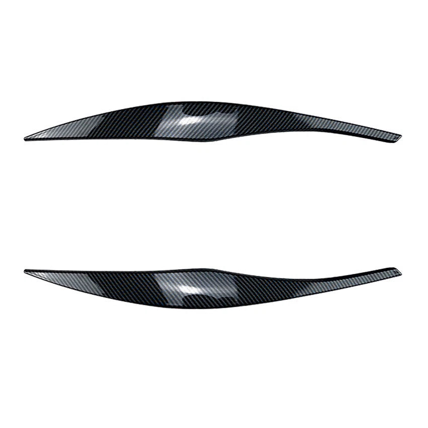 Carbon Look Headlight Eyelid Eyebrow Trim for BMW 3-Series E90 E91 (2005–2012)