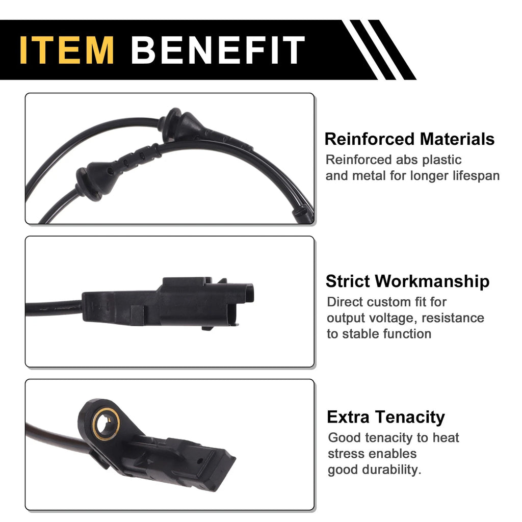 ABS Wheel Speed Sensor Front Right Replacement for Ford Mustang (2015–2020)