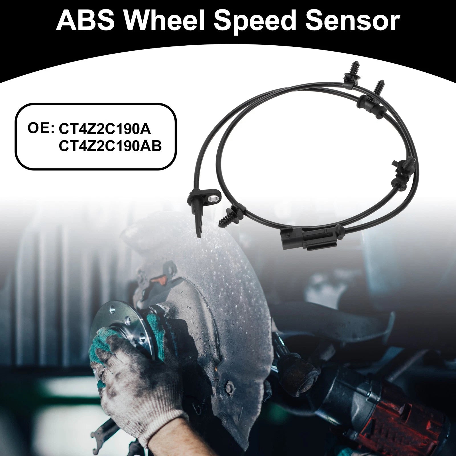 ABS Wheel Speed Sensor Kit Rear Right Replacement for Ford Edge (2011–2014)
