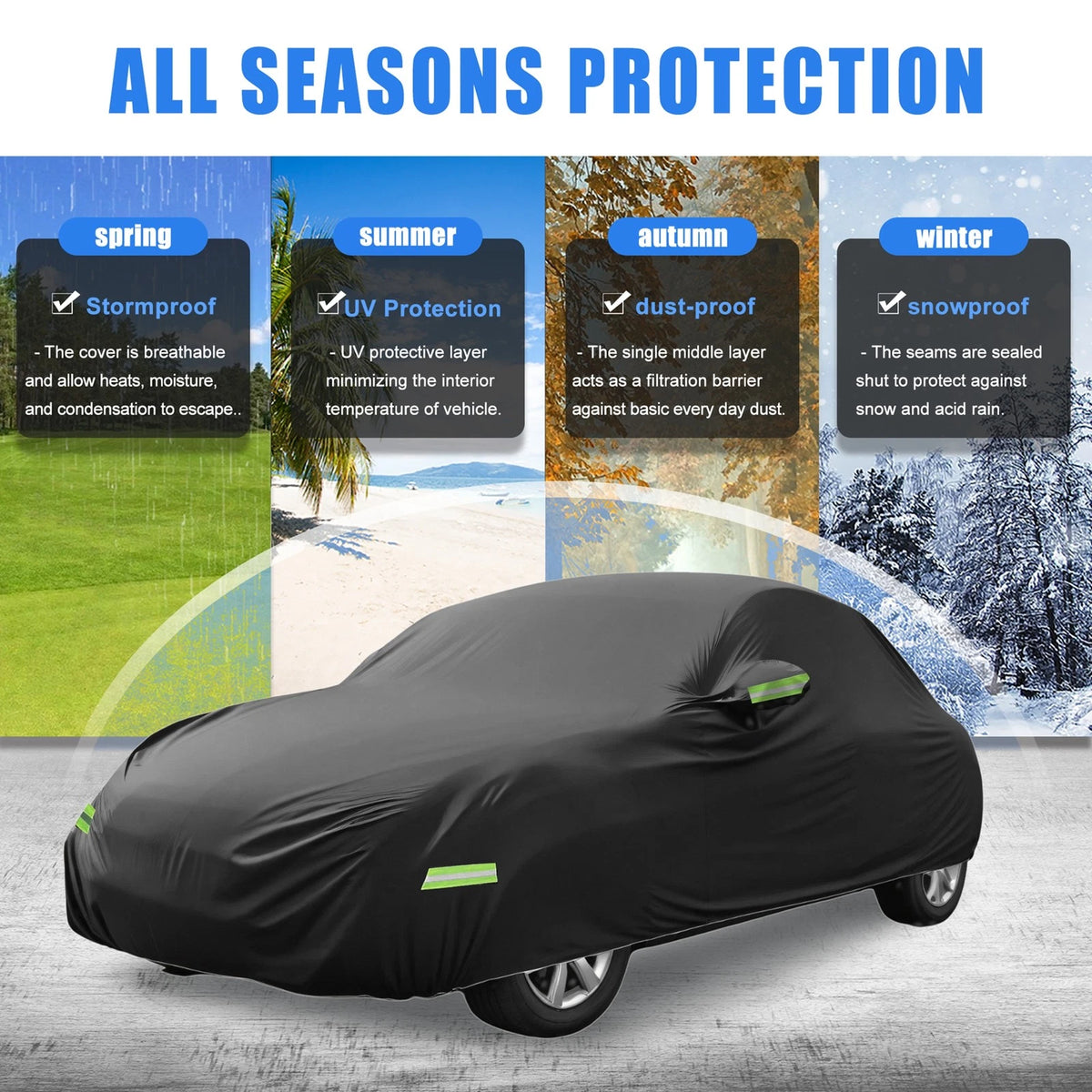 Waterproof SUV Car Cover with Zipper for Volkswagen New Beetle (1998–2019)