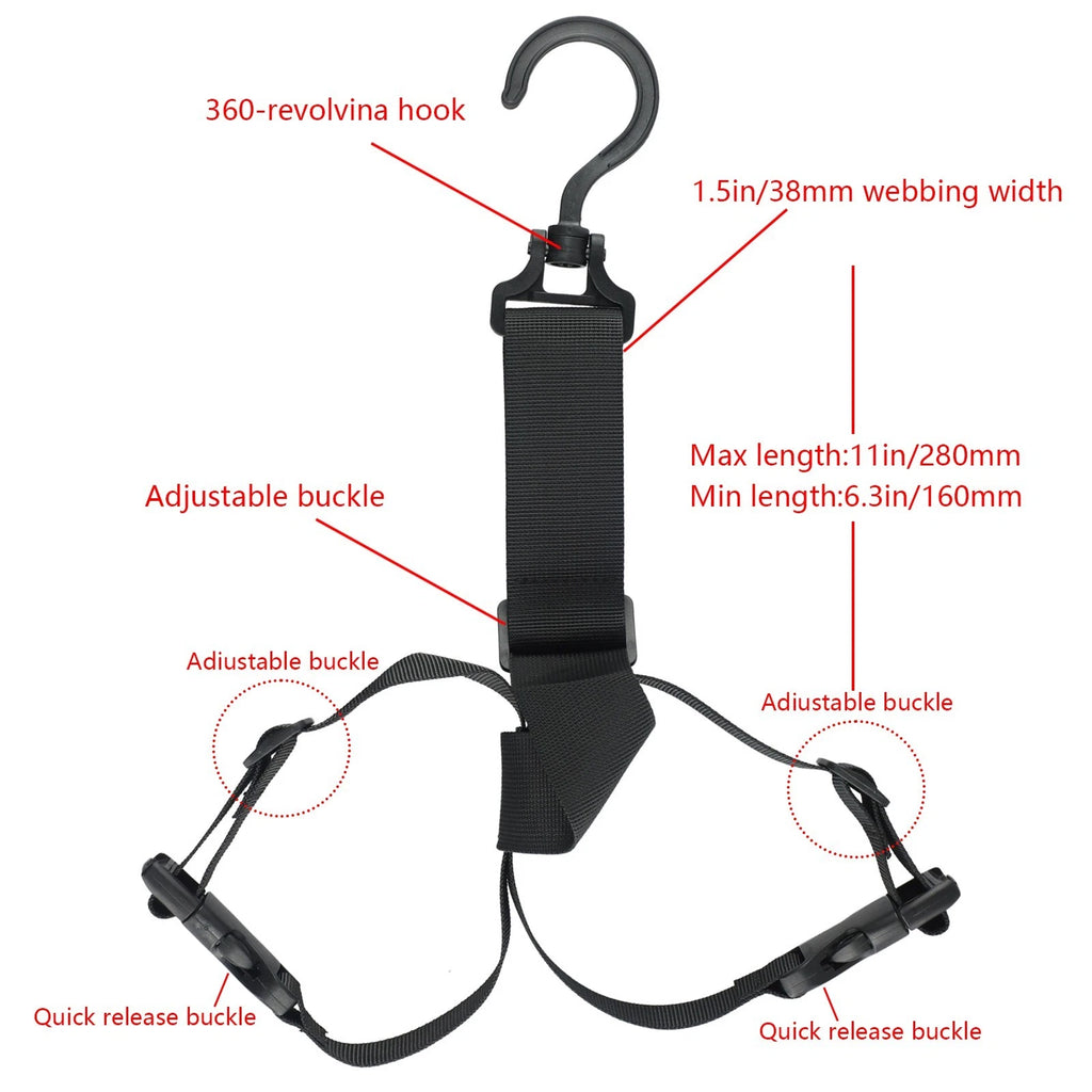 Strap Belt Storage for Fishing Wader Boots Hanger